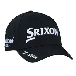 ゴルフキャップ メンズ SRIXON キャップ フリーサイズ（56～60cm） ベルト式 ブラック/ホワイト SMH5150X