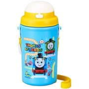 水筒 ボトル 450ml きかんしゃ トーマス&フレンズ 抗菌 Ag ストロー付き 保冷 断熱材入り ワンタッチオープン 広口 幅9.7×奥行8.7×高さ18.5cm 日本製 SC-450S