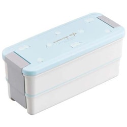 ランチボックス 二段 弁当箱 650ml シマエナガ 抗菌 Ag 仕切付 電子レンジ対応 食洗機対応 幅18.3×奥行7.6×高さ8.7cm 日本製 PCW-650D