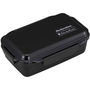 PCD-900 [ランチボックス 弁当箱 1段 900ml 抗菌 Ag 電子レンジ対応 食洗機対応 4点ロック 仕切付 カームカラー ブラック 黒 幅21.2×奥行13.6×高さ7.3cm 日本製]