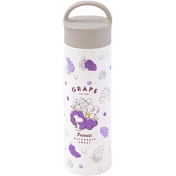 ダイレクト ステンレス ボトル 直飲み 水筒 スヌーピー ピーナッツ ファンシー パープル 400ml 保冷 保温 軽量 広口 持ち手付き 氷止め付き 直径6.2×高さ22.5cm SBR 400BH