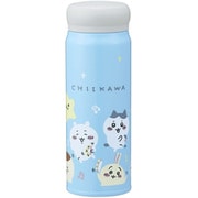 ダイレクト ステンレス ボトル 直飲み 水筒 ちいかわ ハチワレ 480ml 保冷 保温 軽量 広口 氷止め付き ブルー 直径6.7×高さ19.5cm SBR-480B