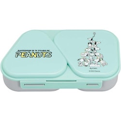 おにぎり ケース 弁当箱 465ml スヌーピー PEANATUS 75周年 抗菌 Ag 電子レンジ対応 押し型付き 幅18×奥行9.9×高さ5.2cm グリーン 日本製 LS-15