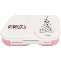 おにぎり ケース 弁当箱 465ml スヌーピー PEANATUS 75周年 抗菌 Ag 電子レンジ対応 押し型付き 幅18×奥行9.9×高さ5.2cm ピンク 日本製 LS-15