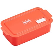 STL-500 [弁当箱 ランチボックス 500ml 保存容器 冷凍OK フタをしたままレンジOK 簡単密閉 ハンドル付 食洗機対応 オレンジ 幅17.9×奥行9.6×高さ4.9cm 日本製]