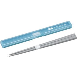 箸 箸箱セット 18cm スリム かさばらない 持ち運び静か 抗菌 Ag 食洗機対応 ブルー 幅19×奥行2.1×高さ1.2cm 日本製 HS-18