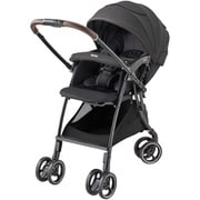 A型ベビーカー 両対面式 LUXUNA Cushion free AD(ラクーナ クッション フリー AD) 対象月齢:生後1カ月~36カ月 体重15kg以下 ハイシート オート4輪 イージーベルト搭載 振動吸収設計 片手開閉 ブラック BK 2197413