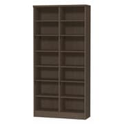 エースラック カラーラック 幅86.5×奥行31×高さ178cm ダークブラウン NC1890F DB