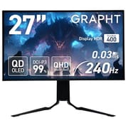 ゲーミングモニター/27型/QHD（2560×1440）/QD-OLEDパネル/DisplayHDR True Black 400/240Hz/0.03ms（GTG） GRT058-2724OEL-BK