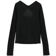 ライトプライムバックシャンロングスリーブプルオーバー レディース フィットネス ヨガ シャツ ブラック(03) サイズ1(M-Lサイズ) B1943JUB016