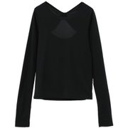 ライトプライムバックシャンロングスリーブプルオーバー レディース フィットネス ヨガ シャツ ブラック(03) サイズ1(M-Lサイズ) B1943JUB016