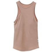 リブタンクトップ レディース フィットネス ヨガ パット付きシャツ ベージュ(03) サイズ1(M-Lサイズ) B1943TUB018