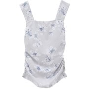 Beigeflowerプリントミドルトップス レディース 水陸両用 フィットネス ヨガ パット付きシャツ エクリュ(02) サイズ1(M-Lサイズ) B1943JUB020