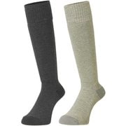 マインソックス2足組 ユニセックス スキーソックス BK/GY 27-29cm MP-708