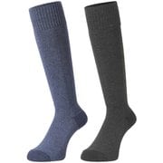 マインソックス2足組 ユニセックス スキーソックス NV/BK 27-29cm MP-708