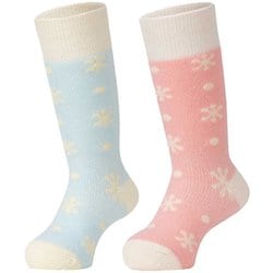 マインソックス2足組ミドルタイプ ジュニア スキーソックス BL/PK 13-15cm MP-722