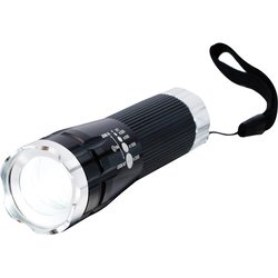 ツイストズーム付き 3W LEDトーチ シルバー SV-4090
