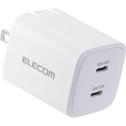 USB Type-C 充電器 PD 40W PPS 高速充電 USB-C ×2 折りたたみ式プラグ 小型 軽量 GaN II 採用 ホワイト MPA-AC10640WH