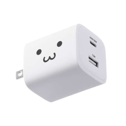USB Type-C 充電器 PD 45W PPS 高速充電 USB-C ×1 USB-A ×1 折りたたみ式プラグ 小型 軽量 GaN II 採用 しろちゃん MPA-AC11045WF