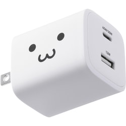 USB Type-C 充電器 PD 45W PPS 高速充電 USB-C ×1 USB-A ×1 折りたたみ式プラグ 小型 軽量 GaN II 採用 しろちゃん MPA-AC11045WF