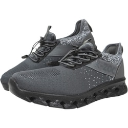 ゴム紐軽量通気シューズ グレー 25.0cm KZS-111