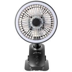 LEDライト付き卓上クリップファン ブラック AW-CL094LED（BK）