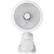 LEDライト付き卓上クリップファン ホワイト AW-CL094LED(WH)