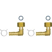 風呂用ツインホース用金具セット 13A×G1/2エルボ TH-408-2P