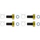 風呂用ツインホース用金具セット 13A×G1/2 TH-411P-4P