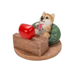 H22132 [スマホスタンド テレビを見る柴犬]