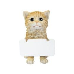 H23055-1 [お座り茶トラ猫 ボード付き]