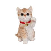 H20021-25 [左手を上げる茶トラ招き猫]