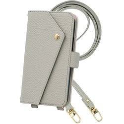 2Way-PIX9A-PE [Google Pixel9a 用 ケース 手帳型 2Way スマホショルダー スマホケース シンプル くすみカラー エレガンテ Elegante/ペールグレー]