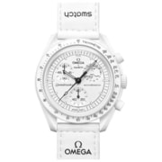 オメガ×スウォッチ MISSION TO THE MOONPHASE - スヌーピーWHITE 42mmQZ 並行輸入品 2年保証 SO33W700