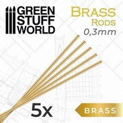 GSWD-10205 真鍮棒0.3mm 5本入 [プラモデル用品]