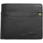 EDWIN 0510635 エンボスロゴ 二つ折財布 BLACK 22269249