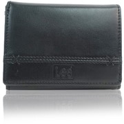 Lee 0520694 クロスワックス L-ZIP 二ツ折財布 BLACK 21969018
