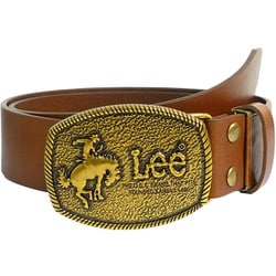 21969021 [Lee 0120603 40mm レザートップバックルベルト BROWN]