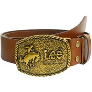 21969021 [Lee 0120603 40mm レザートップバックルベルト BROWN]