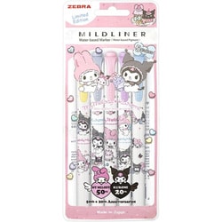 [限定]ラインマーカー MILD LINER（マイルドライナー） マイメロクロミ周年柄 5色セット WKT7-MMKU-5C