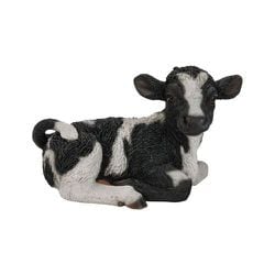 H13103 [右向きに横たわる黒白牛]