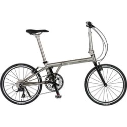 折りたたみ自転車 フォールディングバイク 20インチ 外装9段変速 チタンシルバー HARRY QUINN TITAN8