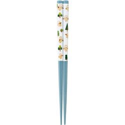食洗箸 ふくろうの森 ブルー 子供用 18cm 食洗機可 日本製 キッズ箸 112458