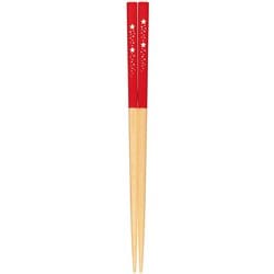 食洗箸 流れ星 赤 18cm 食洗機可 抗菌 日本製 子供 キッズ箸 144008