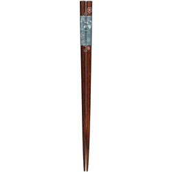 食洗箸 じゃれね小桜 青 23cm 食洗機可 抗菌 日本製 146262