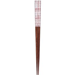 食洗箸 六角錆十草 赤 23cm 食洗機可 日本製 148723