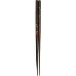 箸 竹物語 茶 22.5cm 先角 日本製 075166