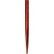 箸 竹物語 赤 22.5cm 先角 日本製 075180