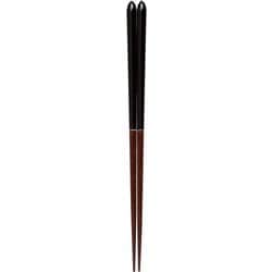 箸 六角漆 黒 25cm 箸先漆塗り 日本製 117002