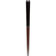 箸 六角漆 黒 25cm 箸先漆塗り 日本製 117002